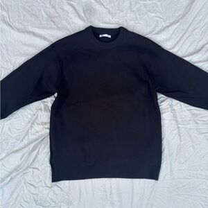 Zara Men's Black Crewneck Sweater